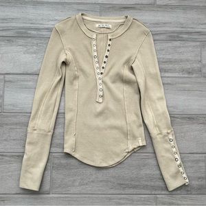 We the Free Nailed It Thermal Henley Oatmeal